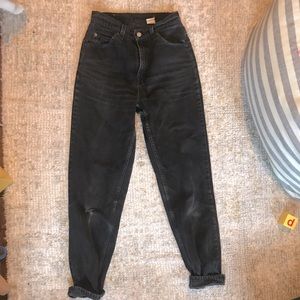 Levi’s Dark Gray distressed boyfriend jeans